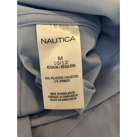NAUTICA Boys Performance Poly/Spandex Blue L/S Dress Shirt M 10-12 EUC - Picture 6 of 6